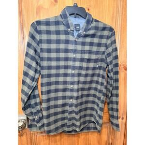 Vintage VANS Pattern Flannel Shirt Mens Medium Grey Black Plaid